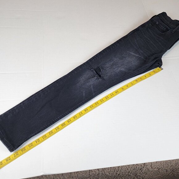 Gap black distressed skinny jeans boy sz 14 - Picture 9 of 10